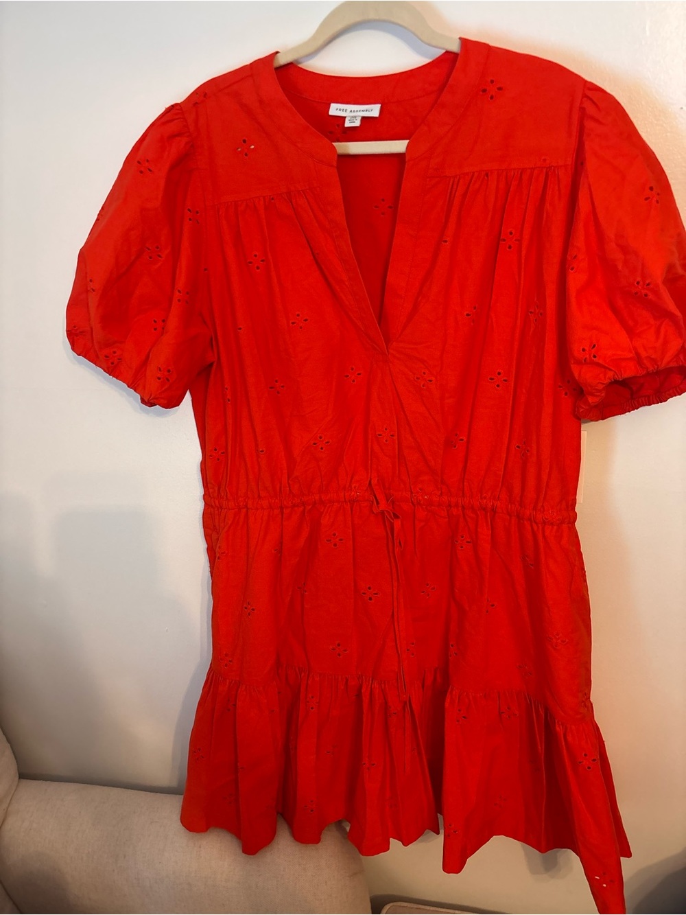 Orange Eyelet Dress NWT